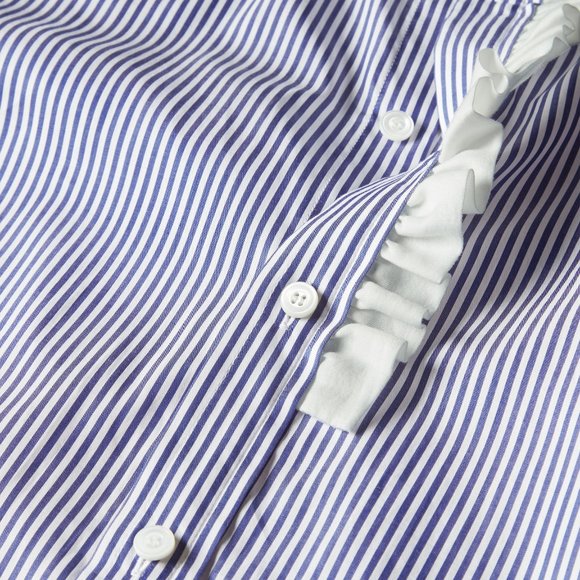 NWT Burberry Men's Ruffle Stripe Trim Fit Shirt– Luxe Statement Work or Event - Picture 7 of 9
